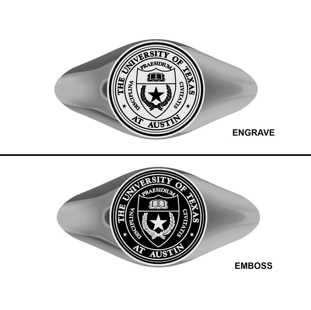 Custom Sterling 925 Silver College Signet Ring, Graduation Gift