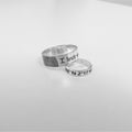 Custom 925 Sterling Silver Band Ring: Engraved Name, Fingerprint, Personalized & Customized Logo Ring