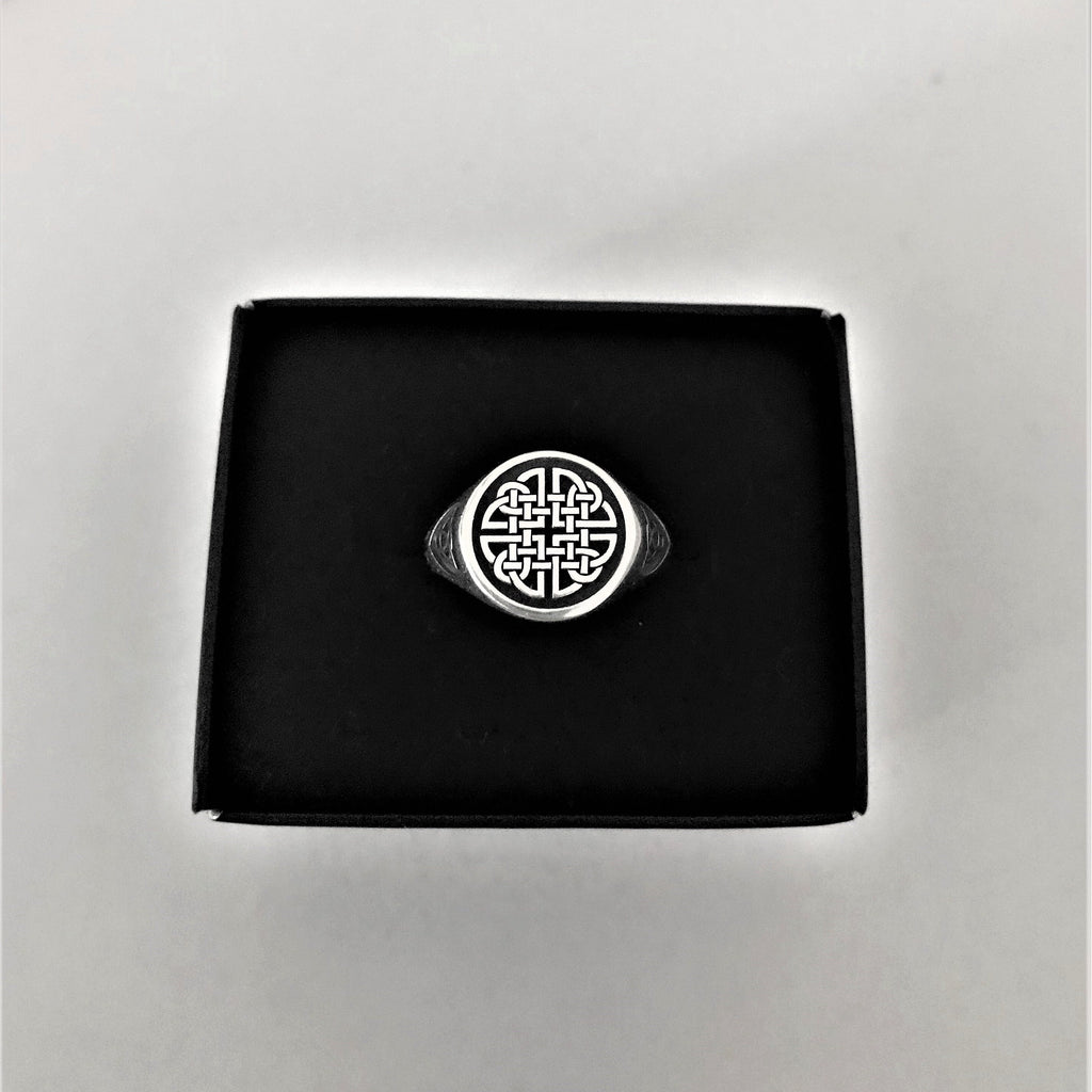 Custom Sterling Silver Cushion Signet Ring, Family Crest, Personalized Ring, Coat of Arms