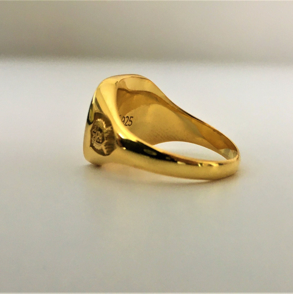 Custom Gold Plated Signet Ring, Solid 925 Gold Plated Ring, Family Crest Ring, Coat of Arm Ring, Heraldic Ring, Personalized & Customized