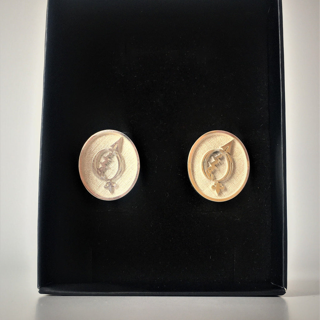 Custom Solid 925 Sterling Silver Cufflinks, Family Crest, Coat of Arms, Personalized Cufflinks