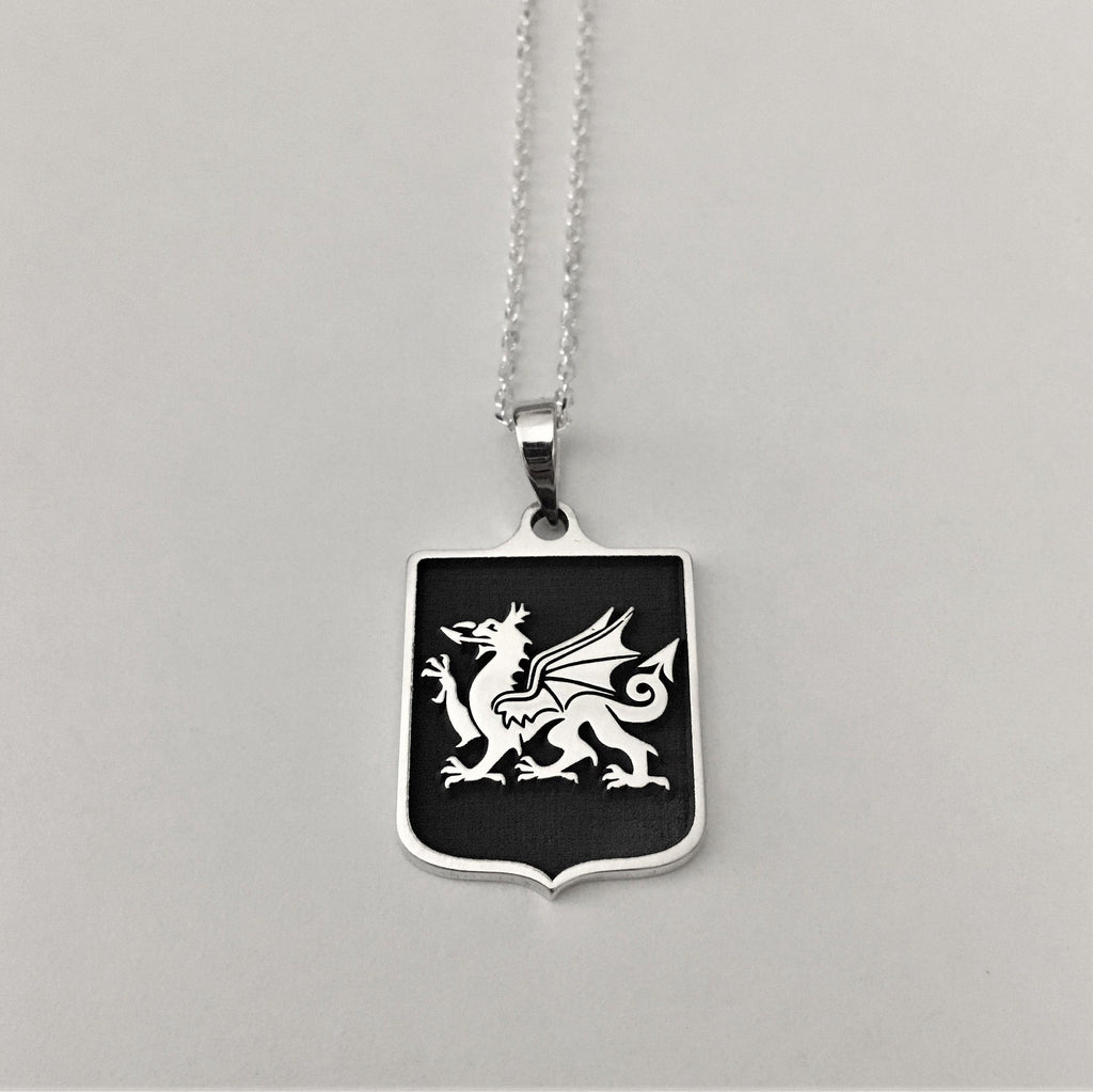 Custom Engraved Sterling Silver Necklace: Family Crest, Logo Pendant