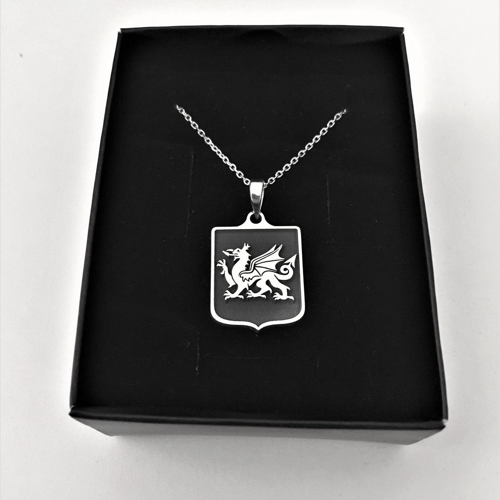 Custom Engraved Sterling Silver Necklace: Family Crest, Logo Pendant
