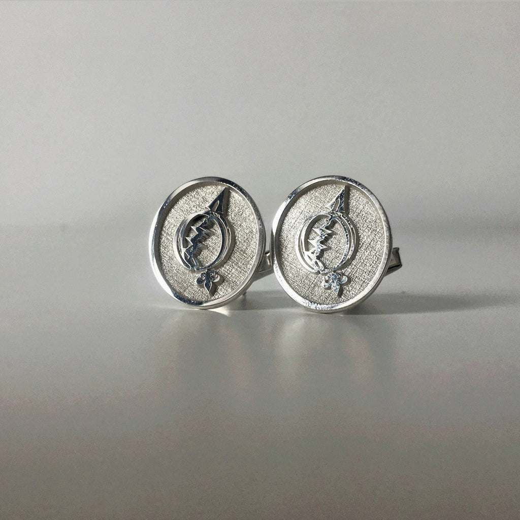 Custom Solid 925 Sterling Silver Cufflinks, Family Crest, Coat of Arms, Personalized Cufflinks