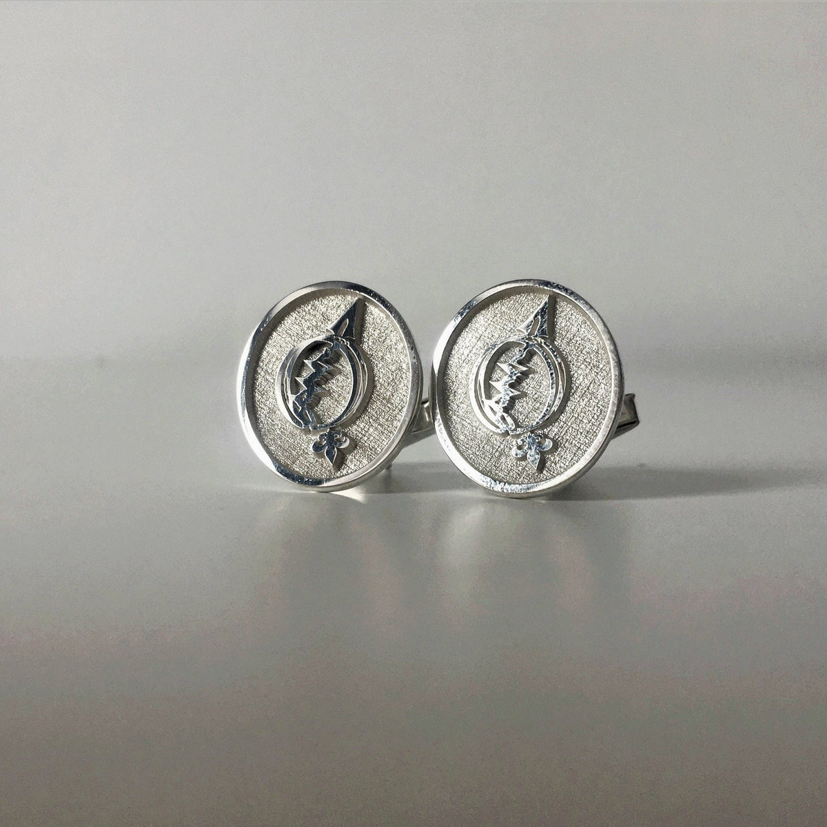 Custom Solid 925 Sterling Silver Cufflinks, Family Crest, Coat of Arms, Personalized Cufflinks