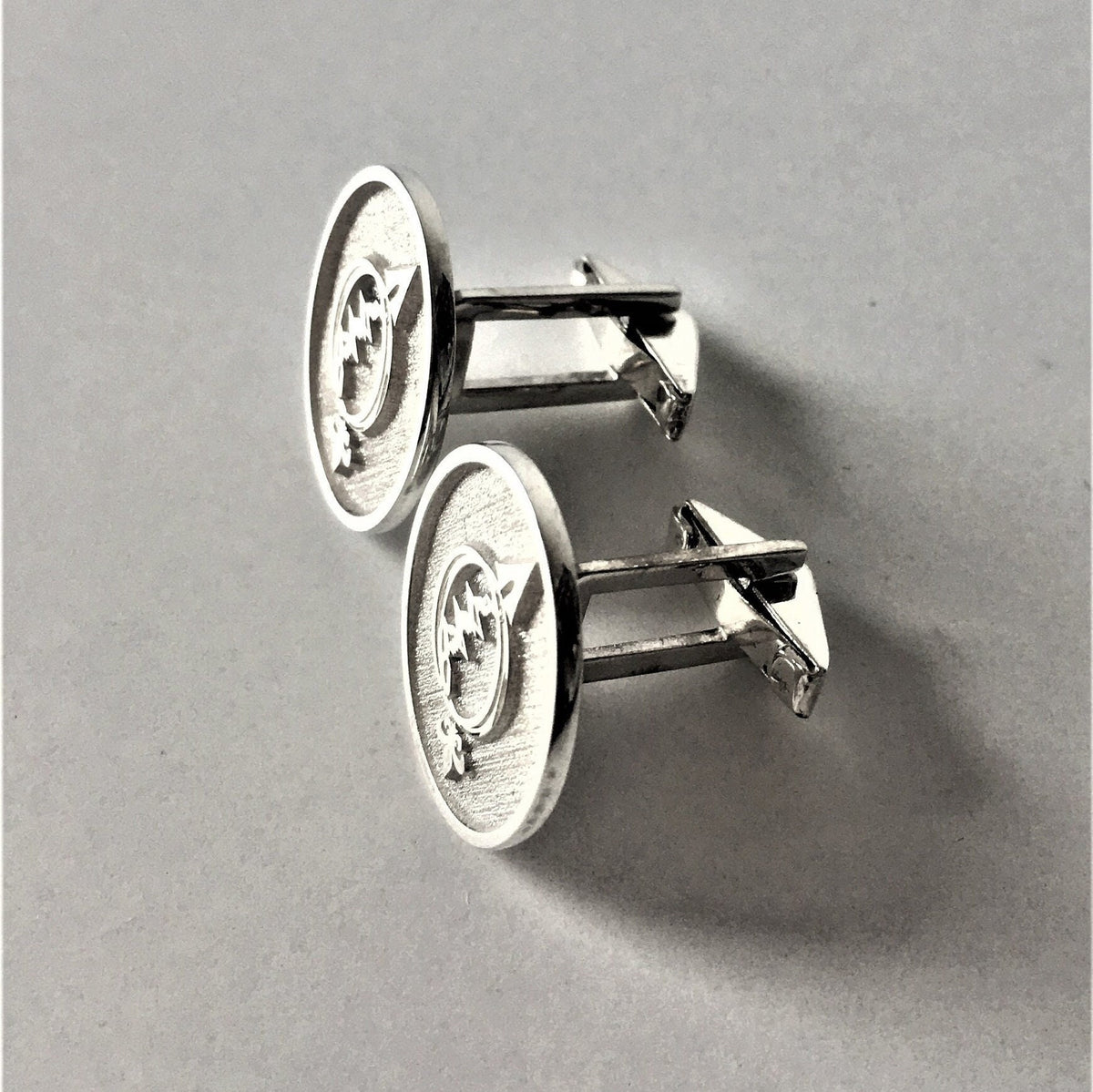 Custom Solid 925 Sterling Silver Cufflinks, Family Crest, Coat of Arms, Personalized Cufflinks