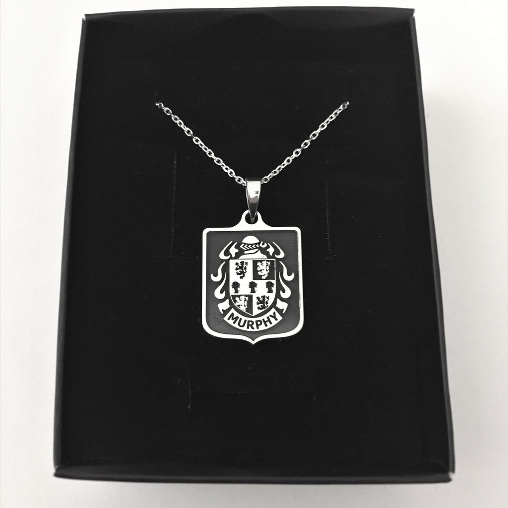 Custom Family Crest Necklace, Coat of Arms Pendant, Solid 925 Sterling Silver, Heraldic