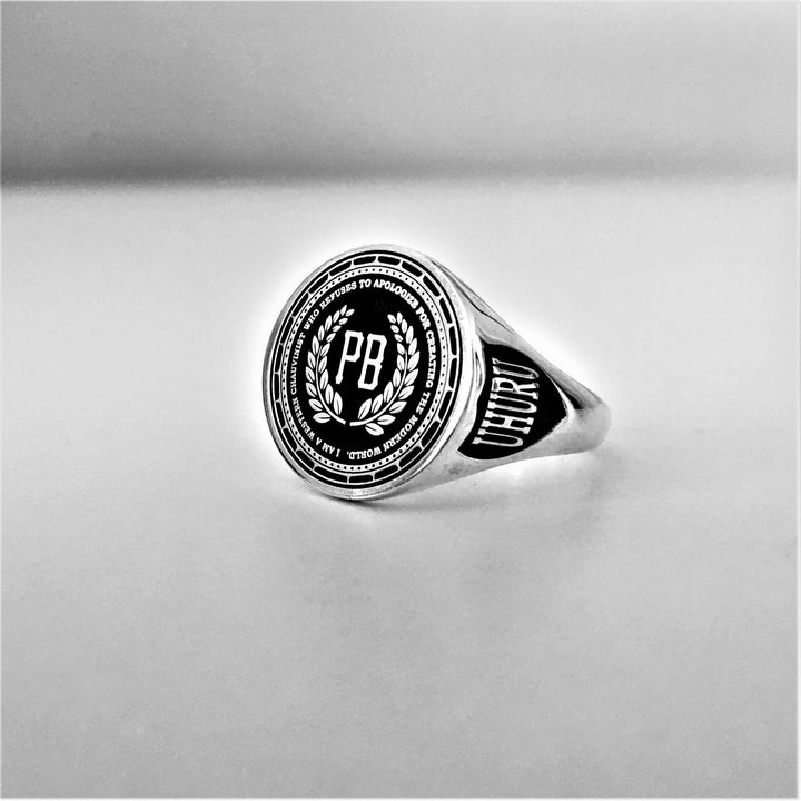 Custom College Ring, Icon & Personalized Ring, 925 Sterling Silver Ring, Class Ring, School Ring, Graduation Ring , High School Class Ring